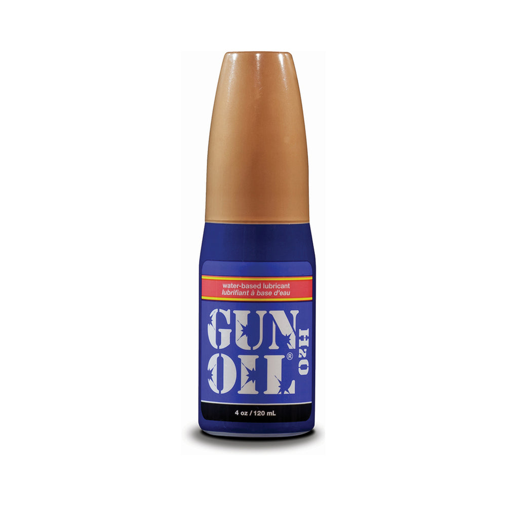 GUN OIL H2O water-based lubricant in sleek black bottle