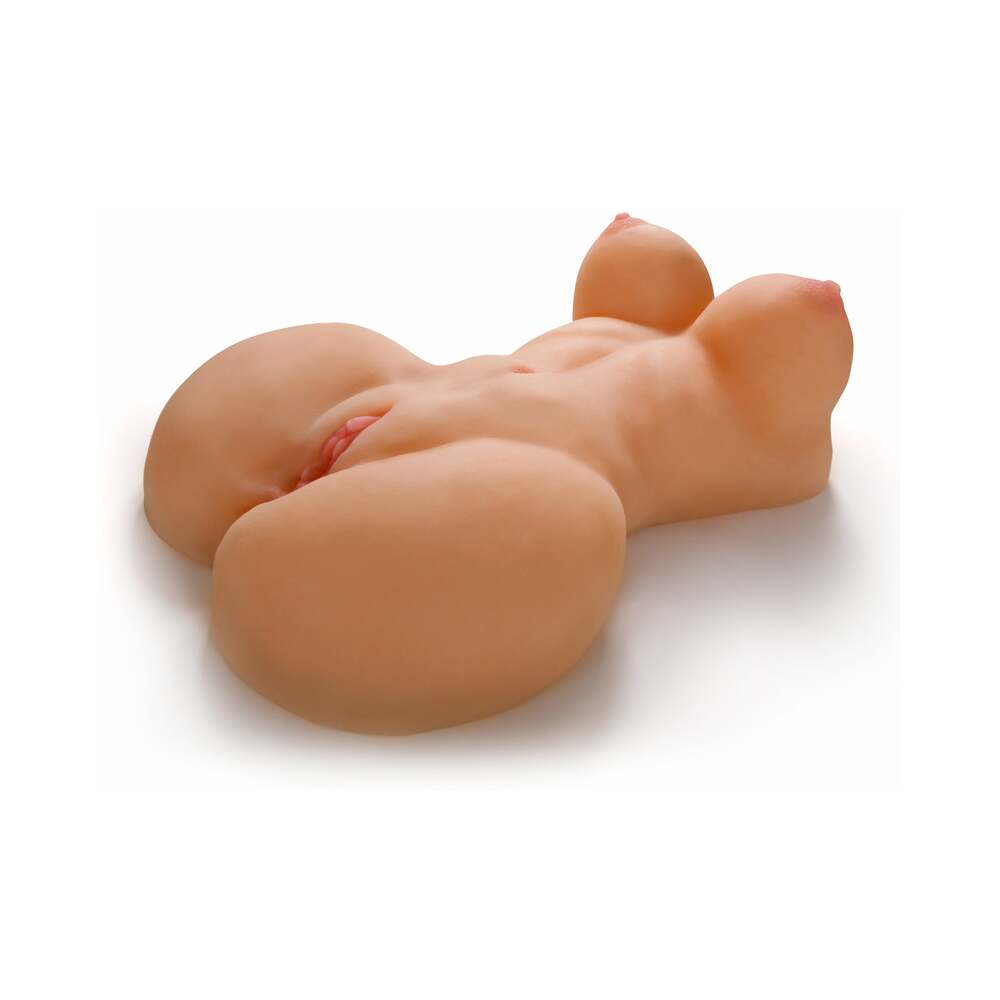 Titty-fuck masturbator with large, squeezable breasts