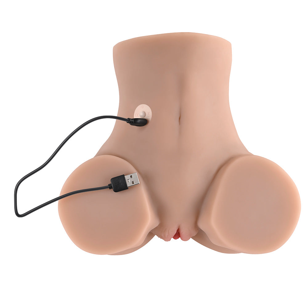 Lifelike stroker with realistic skin tone and compact design