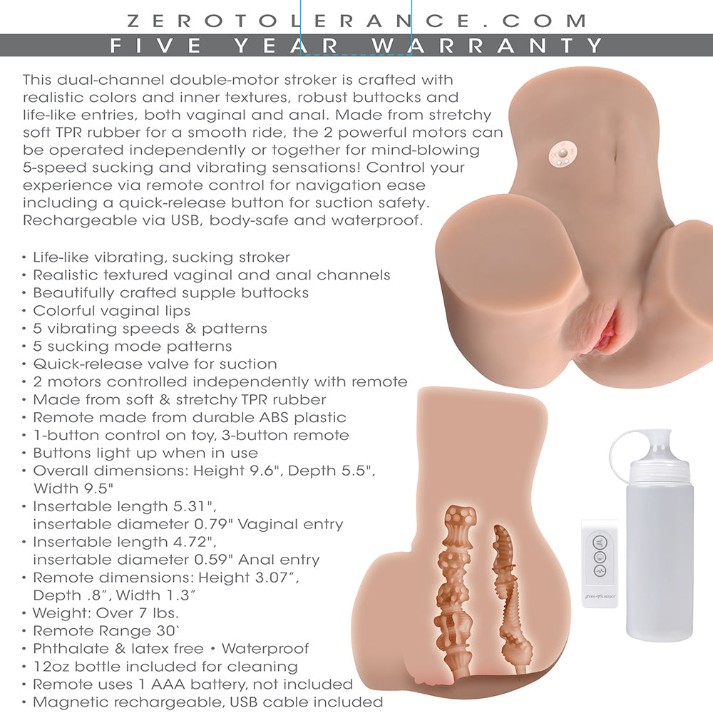 Premium dual-entry stroker with powerful internal motors