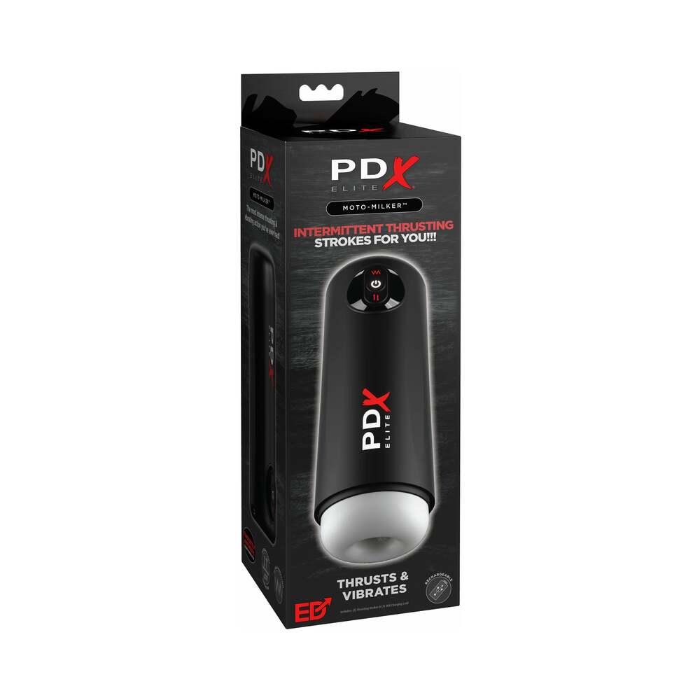PDX ELITE MOTO-MILKER thrusting and vibrating male masturbator