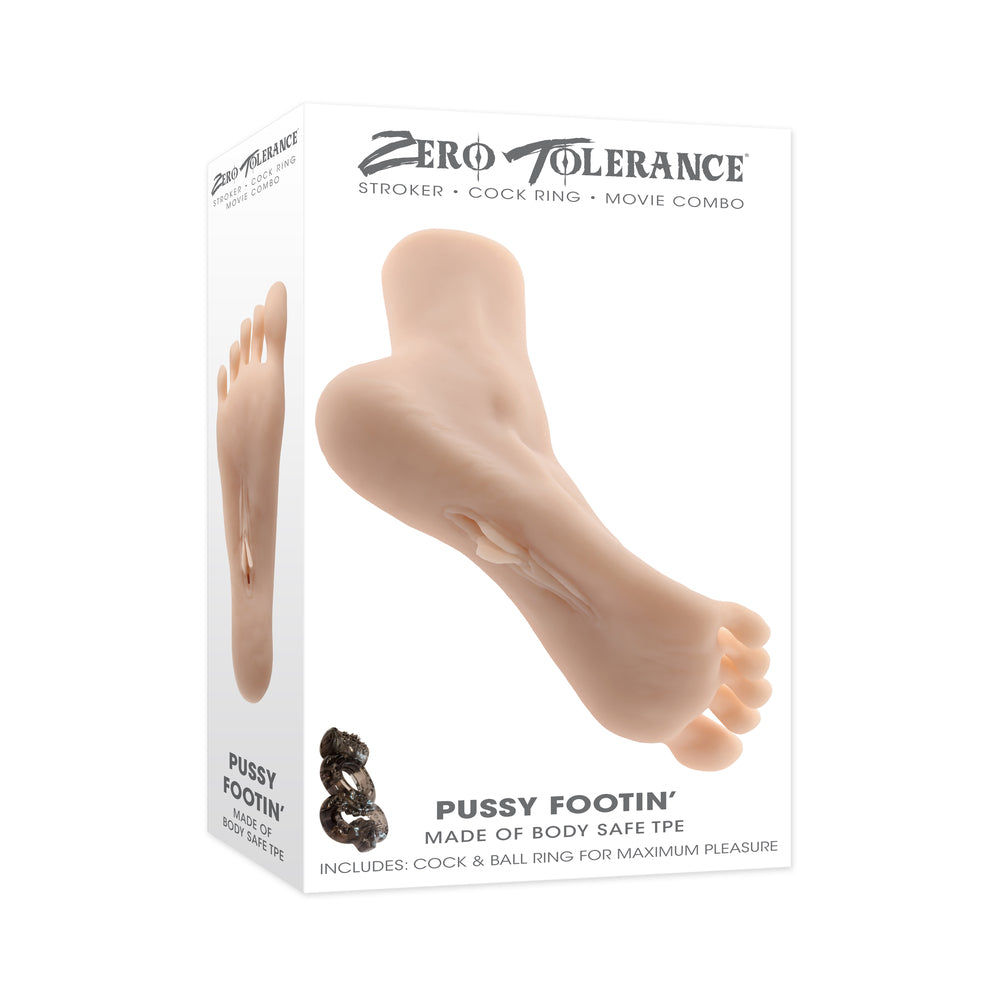 Realistic foot stroker with soft toes and arched sole