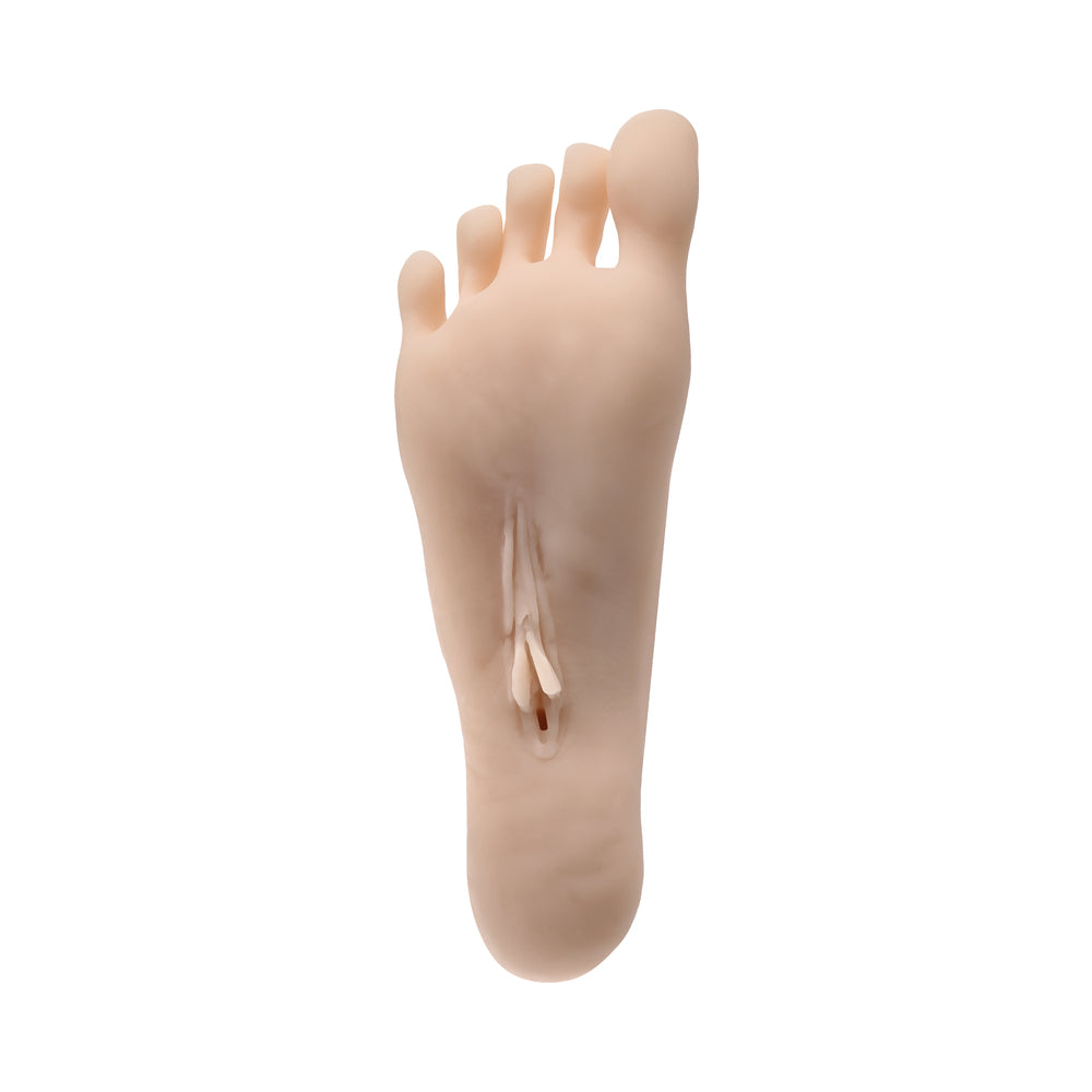 Hidden pleasure tunnel inside realistic foot model