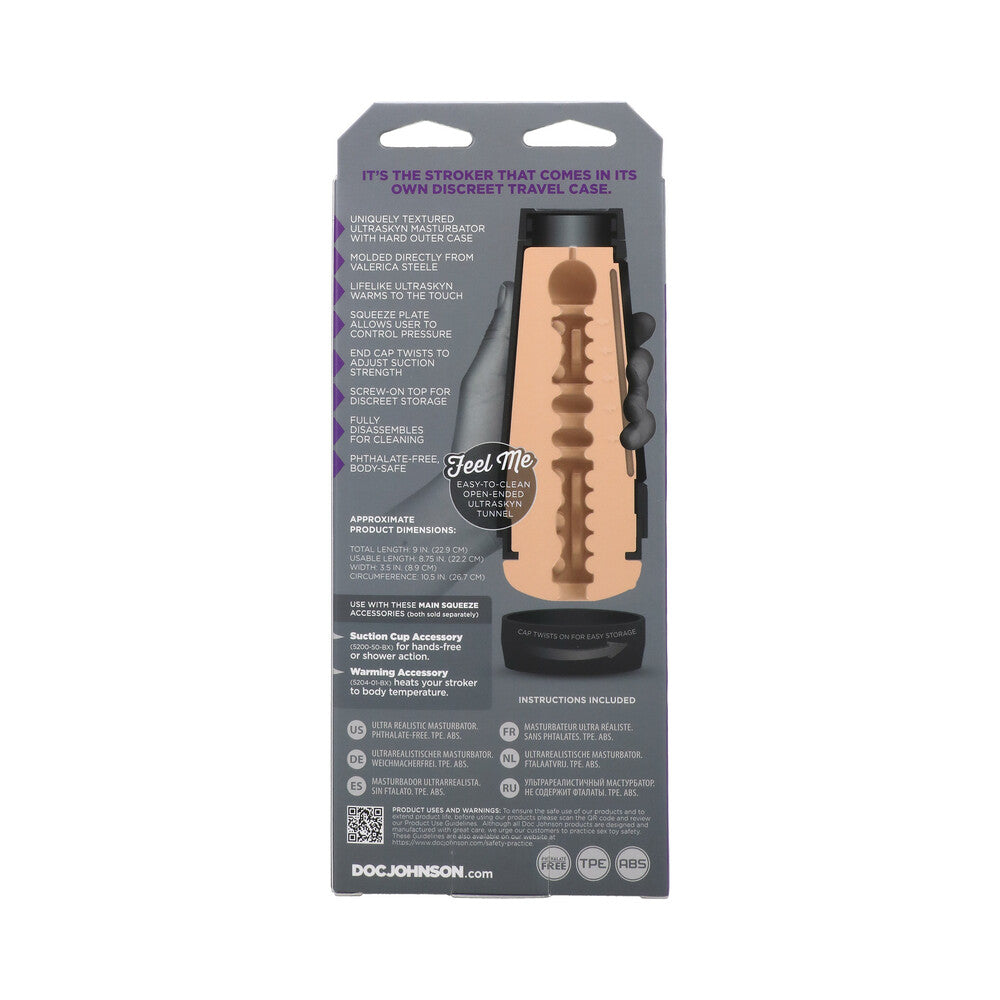 Real-feel masturbator designed for discreet storage