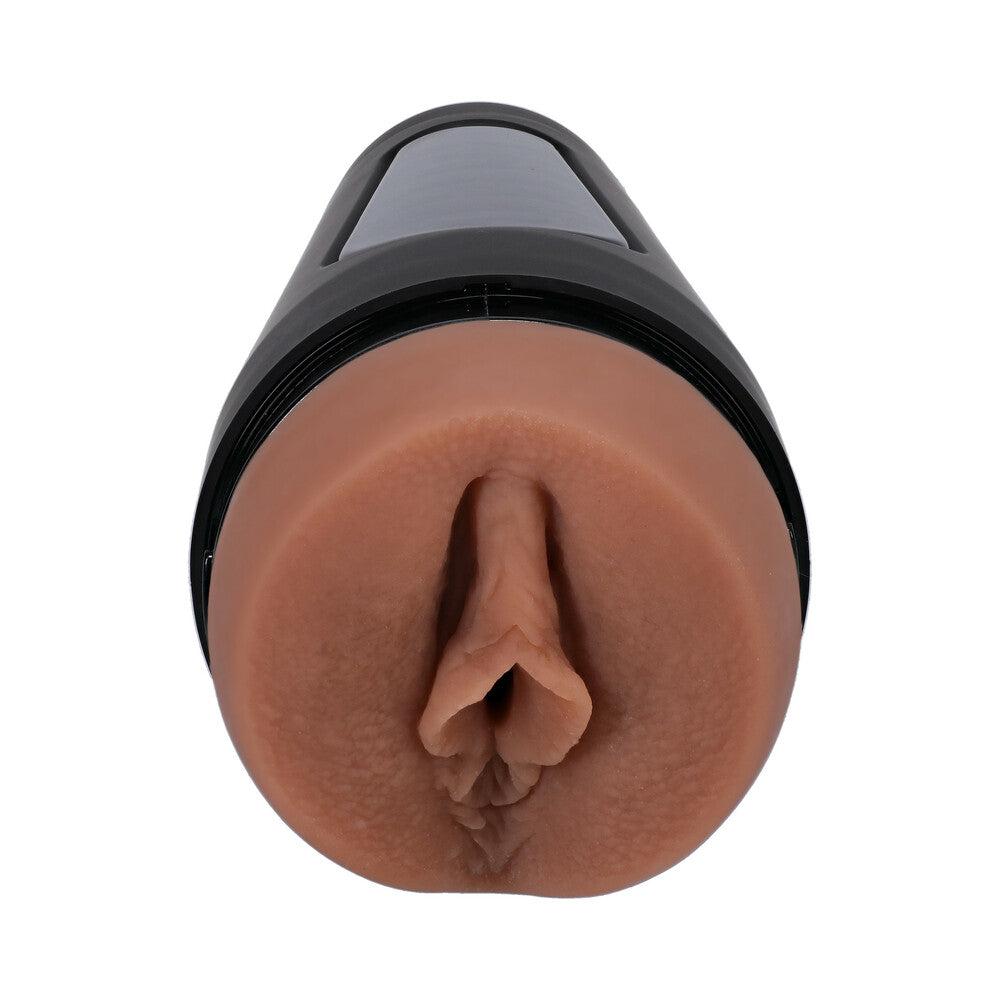 Realistic vagina stroker with textured inner sleeve